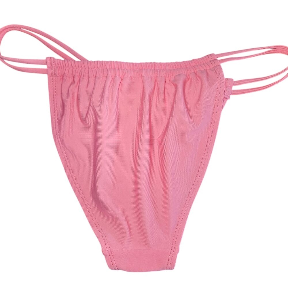 Pink Raspberry Bikini Cheeky Bottom Double Strap‎ sz 11 13 NWT